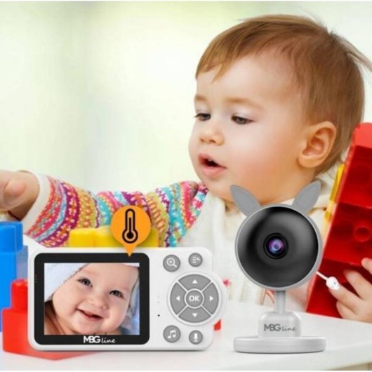 Babysitter Mbg Line C3 Camera 480p Visione Notturna Display LCD 2,8"