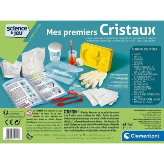 Kit de ciencia Clementoni Mis Primeros Cristales para niños desde 8 años