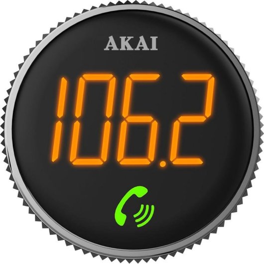 Transmissor FM Akai FMT-95BT Bluetooth USB Carregamento e Chamadas Mão Livre