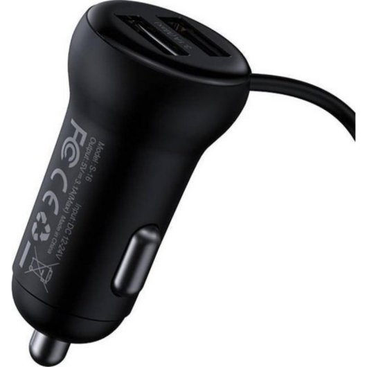 Transmetteur FM Baseus S-16 Bluetooth 5.0 avec chargeur double USB