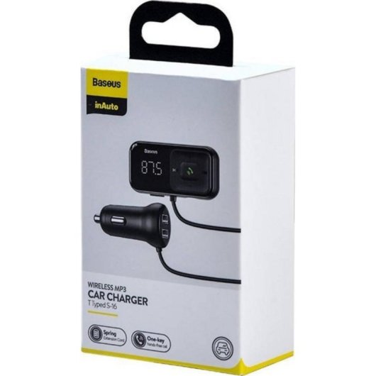Transmetteur FM Baseus S-16 Bluetooth 5.0 avec chargeur double USB