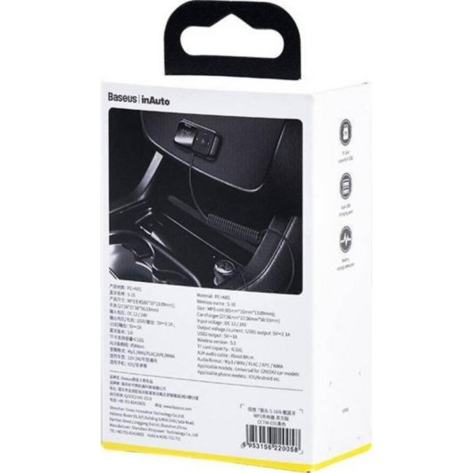 Transmetteur FM Baseus S-16 Bluetooth 5.0 avec chargeur double USB