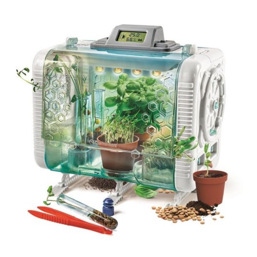 Invernadero Mini Educativo Clementoni Ma Serre High-Tech con Sensores LCD y 3 Métodos de Cultivo