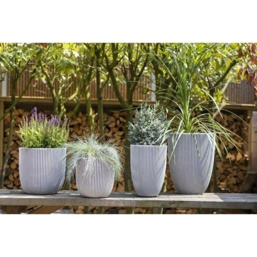 Jardinière Capi Groove NL Sphérique 43x41 cm Polyéthylène Recyclé 47L