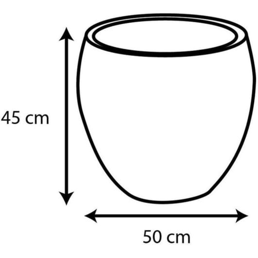 Macérier EDA Egg Graphit Ø50 cm 46 L Double Paroi Polypropylène Blanc Mate
