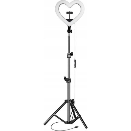 Lámpara anillo LED OEM JM26-10 RGB 10" con soporte móvil y trípode