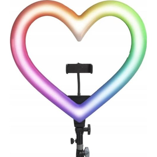 Lámpara anillo LED OEM JM26-10 RGB 10" con soporte móvil y trípode