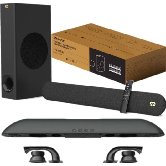 Mozos Cinema Soundbar 2.1 80W RMS Bluetooth 5.0 HDMI ARC USB