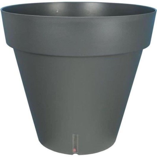 Macetero Riviera Loft rond gris 30 cm plastique mat 10,5 L