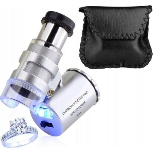 Mikroskop Geko G03218 60fach mit UV-Licht und LED-Beleuchtung