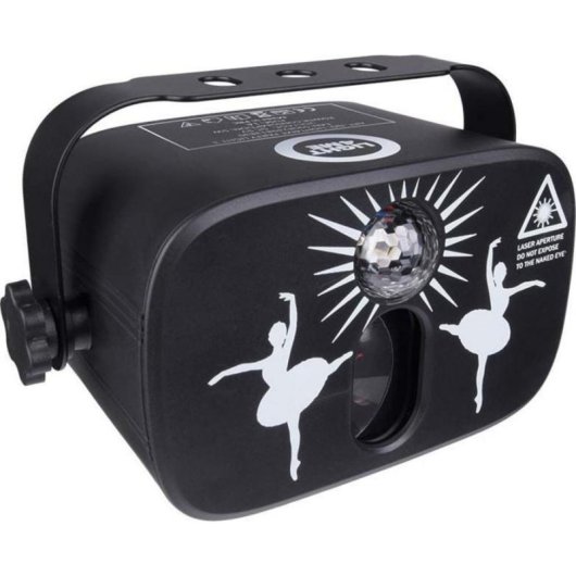 Lâmpada de Efeitos LIGHT4ME Party Light 3 LED RGB laser e controlo remoto