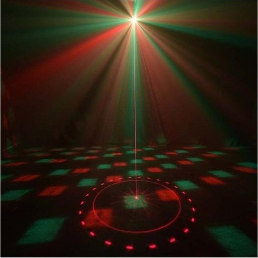 Lâmpada de Efeitos LIGHT4ME Party Light 3 LED RGB laser e controlo remoto