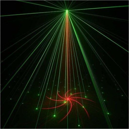 Lâmpada de Efeitos LIGHT4ME Party Light 3 LED RGB laser e controlo remoto