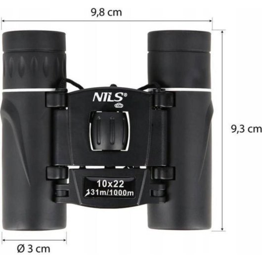 Binocolo Nils Camp NC1714 Compatti 10x Ottica Anti-Riflesso e Custodia