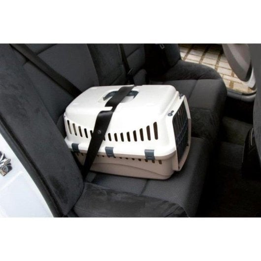 Transportín Kerbl Expedition 48 x 32 x 32 cm PVC crema y taupe para perros pequeños