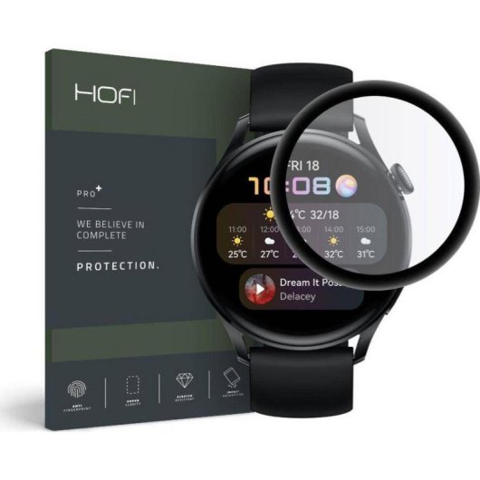 Hybridglas Hofi Glass für Apple Watch 4/5 44mm Schwarz 0.3mm