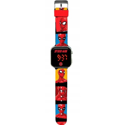 Relógio Digital LED Spiderman Jono Toys com Calendário para Crianças
