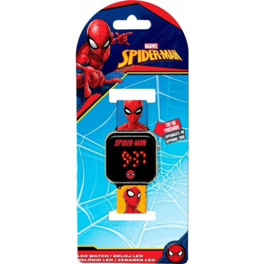 Relógio Digital LED Spiderman Jono Toys com Calendário para Crianças
