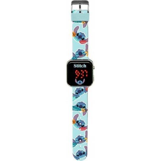 Kids Euroswan LAS4039 LED-Uhr Blau Silikon Kinder 4-12 Jahre
