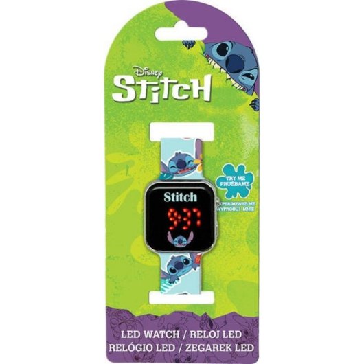 Kids Euroswan LAS4039 LED-Uhr Blau Silikon Kinder 4-12 Jahre