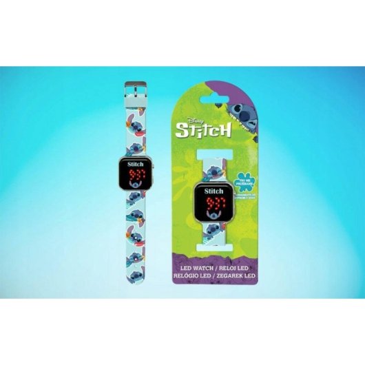 Kids Euroswan LAS4039 LED-Uhr Blau Silikon Kinder 4-12 Jahre