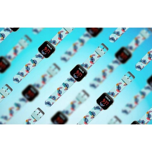 Kids Euroswan LAS4039 LED-Uhr Blau Silikon Kinder 4-12 Jahre