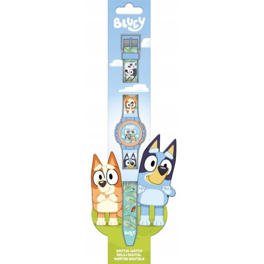 Relógio Digital Infantil Kids Euroswan Bluey e Bingo Azul
