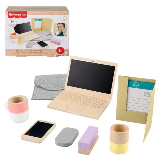 Set de jeu de rôle Fisher-Price HXV11 en bois avec 11 accessoires