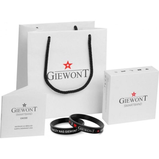 Pulsera de actividad Giewont GW200-2 Bluetooth IP67 Pulsómetro Pulsioxímetro Negro 5 días
