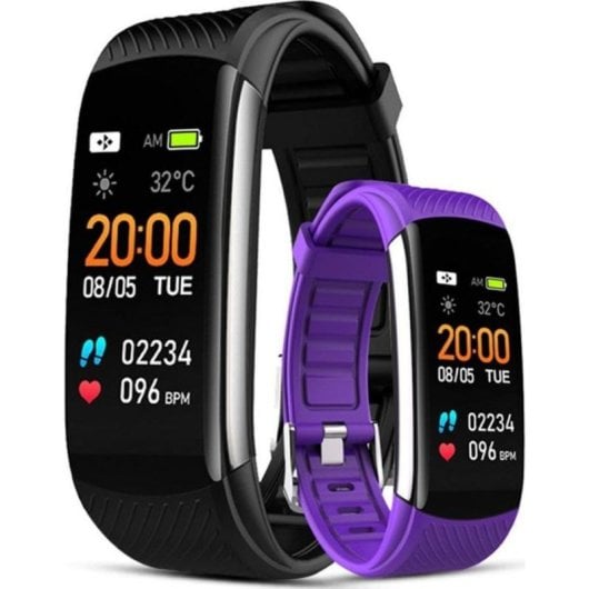 Pulseira de Atividade Giewont GW200 Bluetooth IP67 Preto 5 dias pulsómetro oxímetro