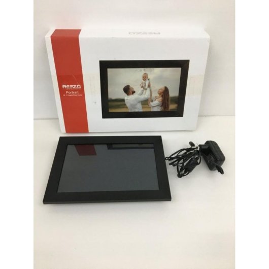 Moldura digital Pomologic Aeezo Portrait 10.1" IPS HD 32 GB Wi-Fi Preta