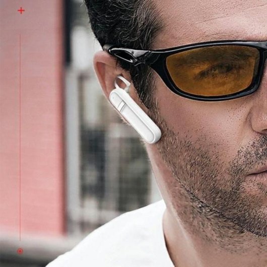 Auriculares Beline LM01 inalámbricos Bluetooth con cancelación de ruido y micrófono blanco