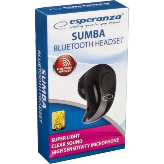 Auriculares Esperanza Sumba Bluetooth v4.2 ergonomiques sans fil noirs