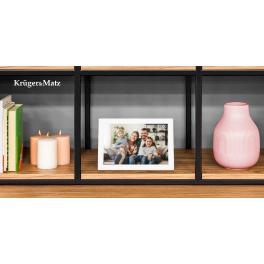 Cadre photo numérique Krüger&Matz 10,1" Wi-Fi blanc