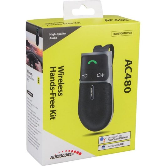 Kit mains libres sans fil Audiocore AC480 Bluetooth 5.0 A2DP Google Siri