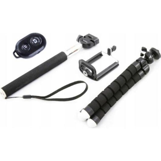 Selfie Stick Xrec 4 in 1 con Treppiede Flessibile e Telecomando Bluetooth