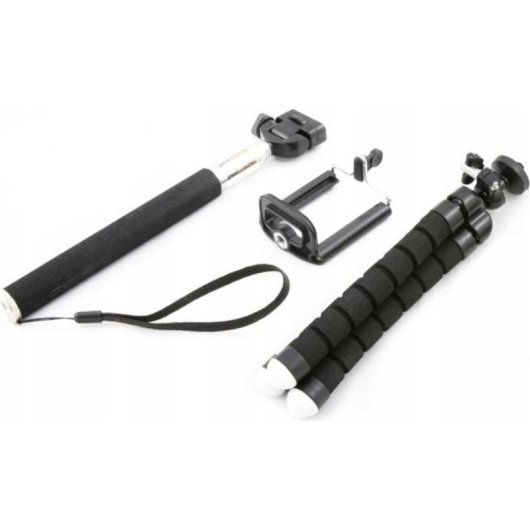 Kit selfie Xrec SB3044 monopé tripé flexível 3 em 1