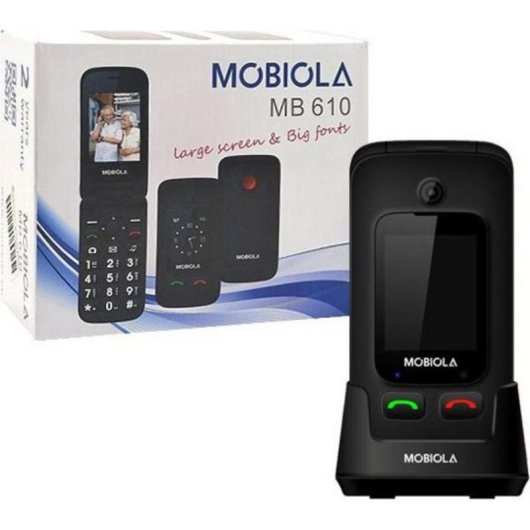 Mobiola MB610 2G 2,4" Dual SIM microSIM con Base di ricarica Nero