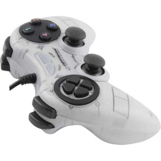 Comando de Jogo Esperanza EGG105W Branco com Vibração USB para PC/PS2/PS3