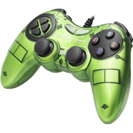 Comando de jogo Esperanza Fighter com Vibração e Dualpad 8 Direções