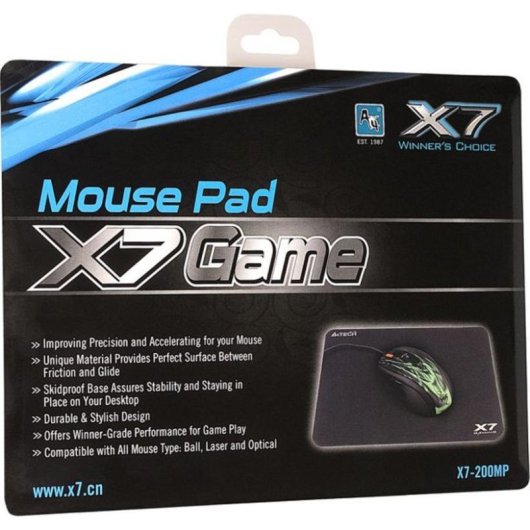 Mauspad A4Tech XGame X7-200MP S Schwarz 25x20 cm