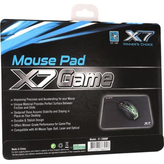 Mauspad A4Tech XGame X7-200MP S Schwarz 25x20 cm