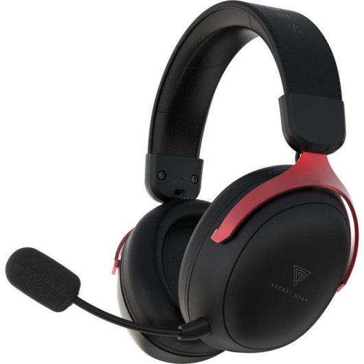 Auriculares Secret Gear SX1 inalámbricos USB-C con sonido 7.1 y micrófono rojo-negro