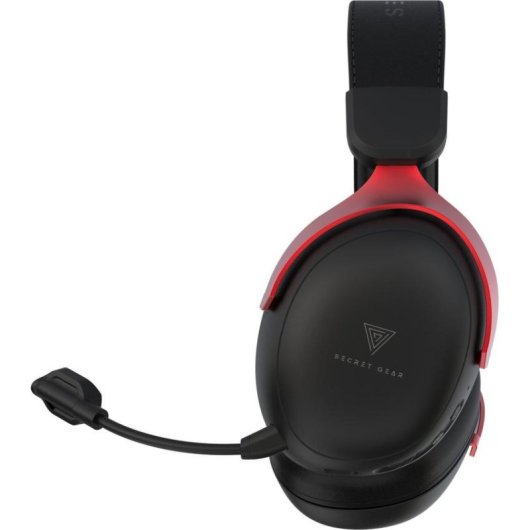 Auriculares Secret Gear SX1 inalámbricos USB-C con sonido 7.1 y micrófono rojo-negro