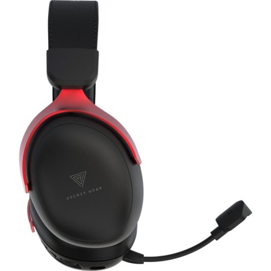 Auriculares Secret Gear SX1 inalámbricos USB-C con sonido 7.1 y micrófono rojo-negro
