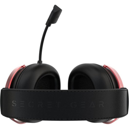 Auriculares Secret Gear SX1 inalámbricos USB-C con sonido 7.1 y micrófono rojo-negro