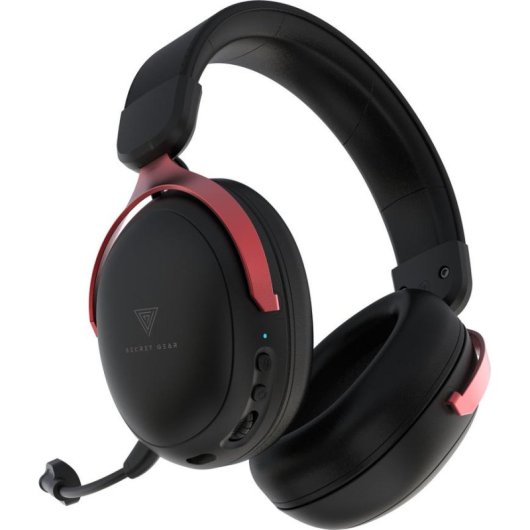 Auriculares Secret Gear SX1 inalámbricos USB-C con sonido 7.1 y micrófono rojo-negro