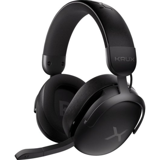 Auriculares Krux Crave Pro Wireless inalámbricos USB para gaming y multimedia negros