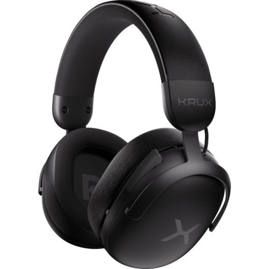 Auriculares Krux Crave Pro Wireless inalámbricos USB para gaming y multimedia negros