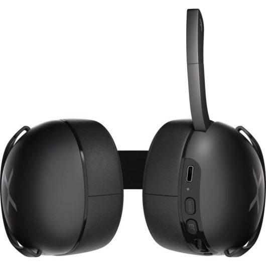 Auriculares Krux Crave Pro Wireless inalámbricos USB para gaming y multimedia negros